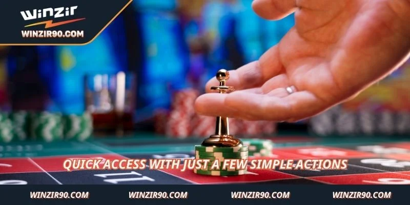Quick access with just a few simple actions